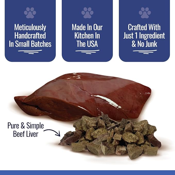 Smart Cookie Freeze Dried Beef Liver Bites - Single Ingredient Freeze Dried Beef Liver Dog Treats for Low Calorie Training Treats for Dogs or Dog Food Topper - Made in USA - 2oz Bag, 3 Pack