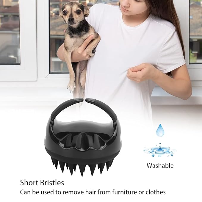 AYNEFY Cat Grooming Tools for Dogs and Cats Pet Grooming Massage Brush, Soft Cat Brushfor Dogs and Cats (Black)