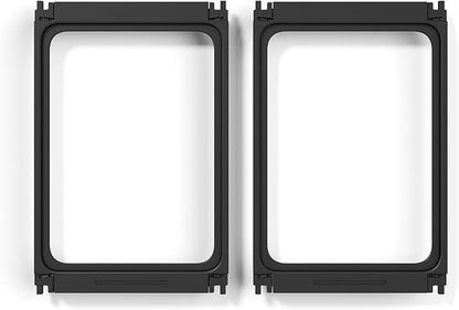 Dog Playpen, 24" Acrylic Plastic Pet Playpen with Door, Puppy Playpen, Indoor Dog Pen, Foldable, Customizable, Black 2 PCS