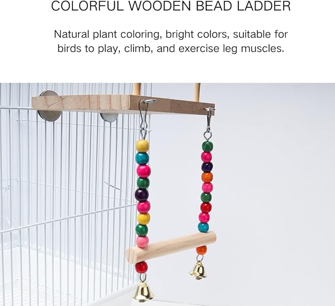 Bird Perches Platform Swing Parakeet Toys for Budgies Cockatiels Lovebird and Other Bird Toys Cage Accessories