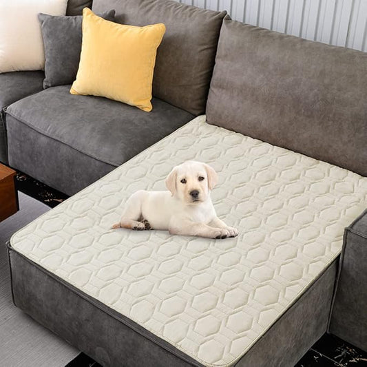 Waterproof and Anti-Slip Dog Bed Cover and Pet Blanket Sofa Pet Bed Mat ï¼_ar Incontinence Mattress Protectors Furniture Couch Cover for Most Cats Dogs, Petsï¼40x50-Ivoryï¼