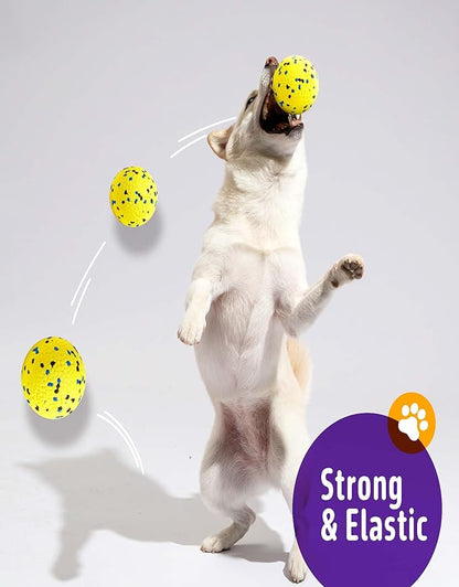 Dog Balls Upgraded Durable Tennis Ball, 5.3''Dog Toys Tennis Balls for Aggressive Chewers, More Biting-Proof Atom Teething Balls Dog Chew Toys for Large Medium Small Dog and Puppies, 3 Pack