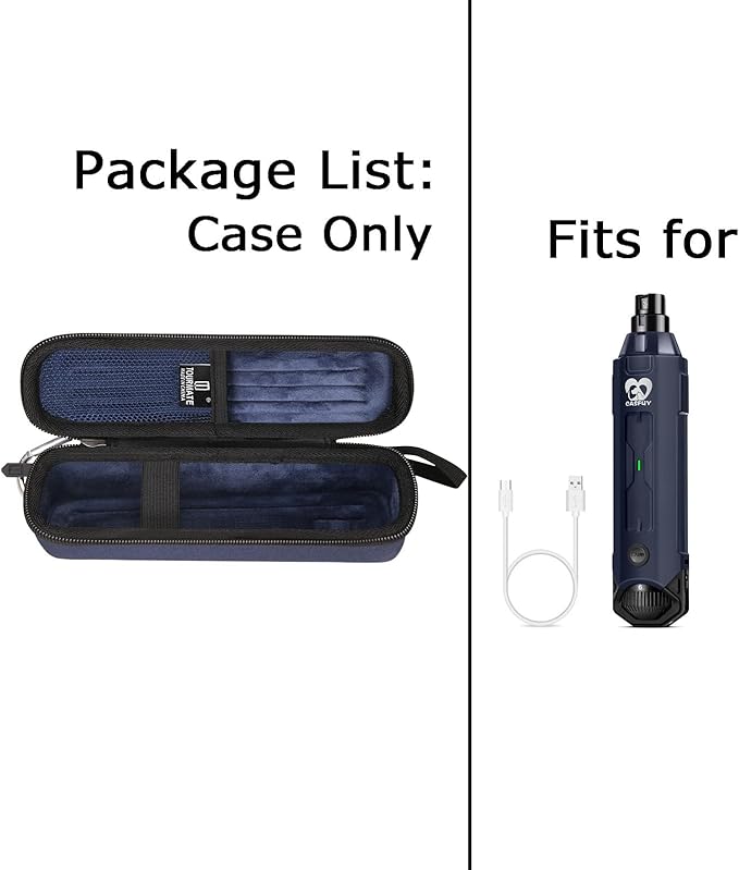 Hard Storage Case for Casfuy Dog Nail Grinder - Travel Case for Enhanced Pet (Only Case) (Blue)
