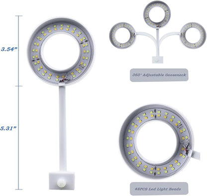 Upgraded Aquarium Light with Timer Clip On Fish Tank LED Light Small USB Light Dimmer Multi-Color White+Warm Yellow+Yellow 1 to 5 Gal (Adapter NOT Included)