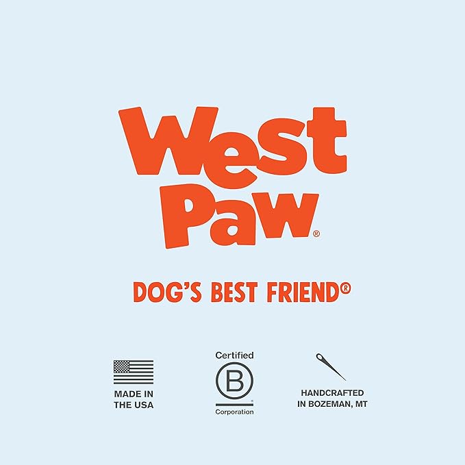 West Paw Zogoflex Toppl Treat Dispensing Dog Toy Puzzle  Interactive Chew Toys for Dogs  Dog Toy for Moderate Chewers, Fetch, Catch  Holds Kibble, Treats, Small 3", Tangerine