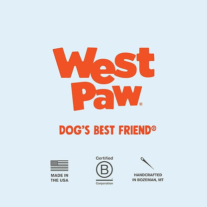 West Paw Zogoflex Toppl Treat Dispensing Dog Toy Puzzle  Interactive Chew Toys for Dogs  Dog Toy for Moderate Chewers, Fetch, Catch  Holds Kibble, Treats, Small 3", Tangerine