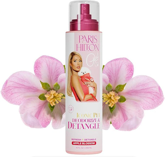 Paris Hilton Dog Perfume, Deodorizer & Detangler | Odor Neutralizing with Sweet Floral Apple Blossom Scent - Sulfate-Free, Vegan, Hypoallergenic for All Pet Breeds 10oz/295ml