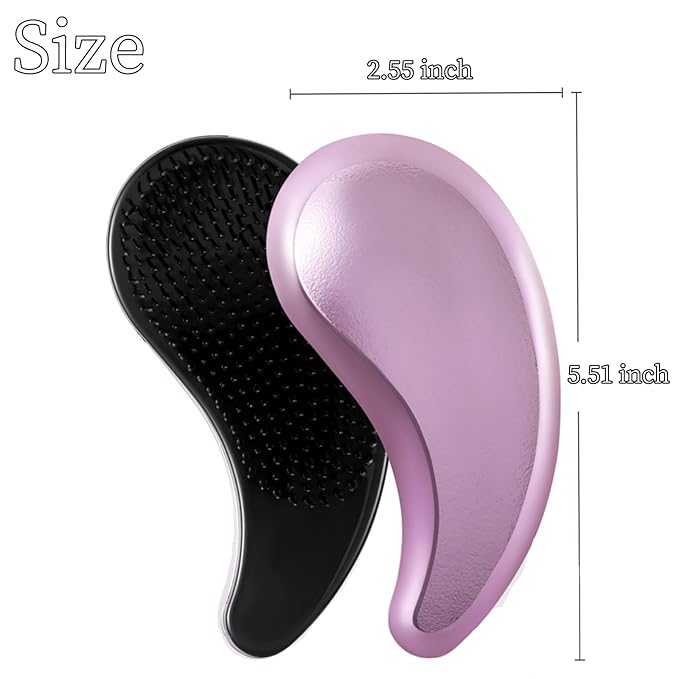 Small Dog Brush- Grooming Tool for Teddy, Yorkies, Maltese, Shih Tzu, Chihuahua - Puppy Hair Brush (Electroplating Purple)