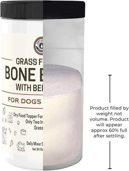 Bone Broth for Dogs and Cats with Beef Liver – Human Grade Grass Fed Beef Bone Broth Powder for Dogs – Dog Food Toppers for Picky Eaters - Supports Joints & Gut Health – Freeze Dried Liver - 8oz