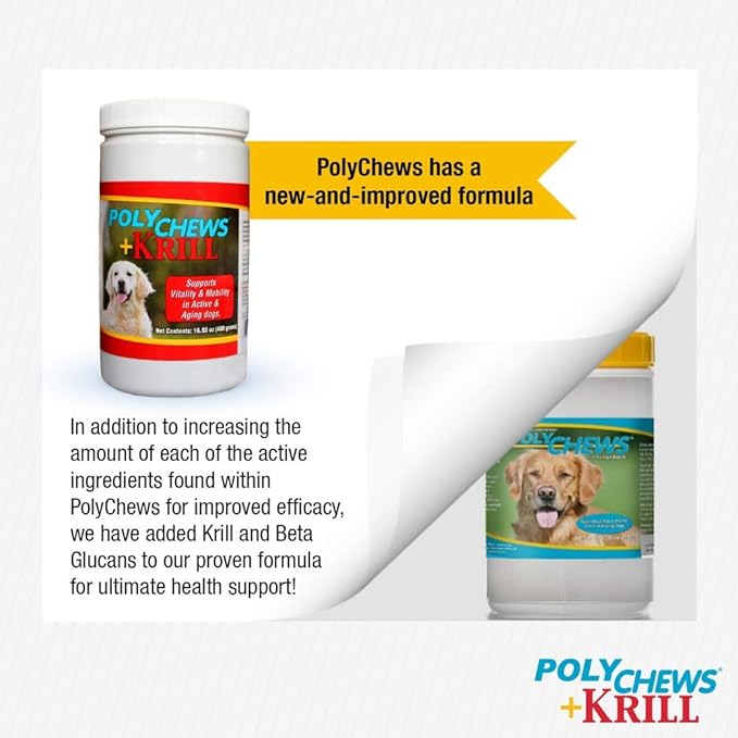 Bimeda Advanced Formula with Krill and Beta Glucans, Soft Chews for Joint Support and Overall Health, 120ct