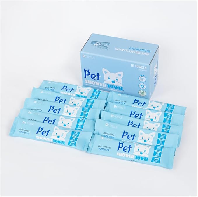 Extra Large Size - 20.5" x 12.6" Pet Wipes | Individually Packaged | Paw Wipes | Hypoallergenic | Grooming | Bathing | Green Tea Scented Deodorizing | Tear Stain | All Purpose Bath Wipes | 10 Counts