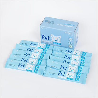 Extra Large Size - 20.5" x 12.6" Pet Wipes | Individually Packaged | Paw Wipes | Hypoallergenic | Grooming | Bathing | Green Tea Scented Deodorizing | Tear Stain | All Purpose Bath Wipes | 10 Counts