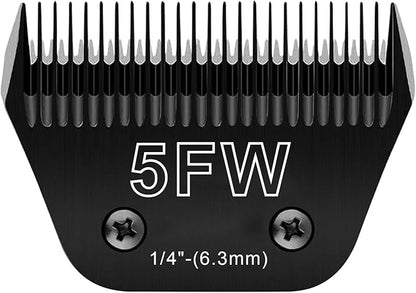 5FW Wide Blades for Dog Grooming Blades Compatible with Andis Dog Clippers Blades,Dog Clipper Blades Compatible with Oster A5,Wahl km10 Dog Clippers,Stainless-Steel Blade Sharp