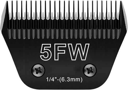 5FW Wide Blades for Dog Grooming Blades Compatible with Andis Dog Clippers Blades,Dog Clipper Blades Compatible with Oster A5,Wahl km10 Dog Clippers,Stainless-Steel Blade Sharp