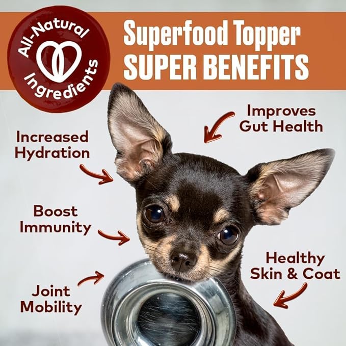 Beef, Chicken & Mobility Dog Food Topper Bundle - Supports Digestion, Healthy Skin & Coat, Immune System, Hip & Joint Support for Dogs, Collagen, Human Grade, Made in USA, 12 oz 3-Pack