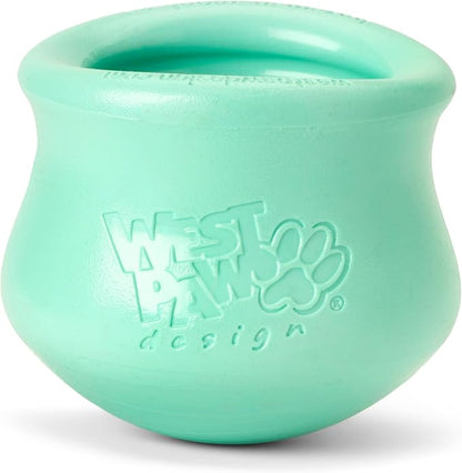 WEST PAW Zogoflex Limited Edition Toppl Treat Dispensing Dog Toy Puzzle  Interactive Chew Toys for Dogs  Dog Toy for Moderate Chewers, Fetch, Catch  Holds Kibble, Treats, Small 3", Mint