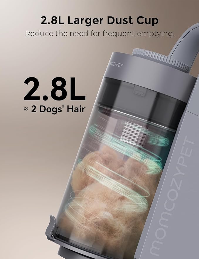 Dog Grooming Kit, FurEase Dog Grooming Vacuum with Dog Clippers, 13000Pa Powerful Pet Grooming Vacuum with 5 Pet Grooming Tools, 2.8L Dust Cup, Dog Vacuum for Shedding Grooming