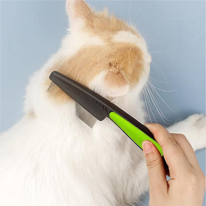 5 Pieces Pet Grooming Comb, Pet Hair Comb Rubber Handle Dog Hair Comb, Dog Eye Combs Pet Grooming Comb Flea Comb for Dog/Cat/Small Pets Removing Eye Mucus, Removes Knots, Mats and Tangles