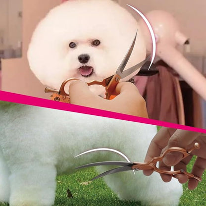 A great Curved Shears+ 9.8" Comb set for perfect home grooming choice. Medium to large long-haired dogs.