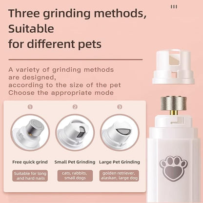 Professional Electric Dog Nail Grinder Pet Nail Grinder Trimmer is Applicable to Large, Medium and Small Dogs and Cats,Painless, Beautiful, Smooth and Rechargeable
