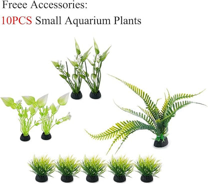 FEDOUR Aquarium Mountain View Stone Ornament Tree Rock Cave Landscape, Large Aquarium Ornament Rock Artificial Fish Tank Decoration