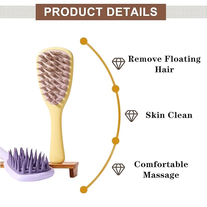 2 PCS Dog Bathing Brush Premium Dog Washing Brush Pet Bath Brush Pet Silicone Shampoo Brush with Handle for Long & Short Hair Pets Dogs Cats,Bathing, Massaging, Hair Removal