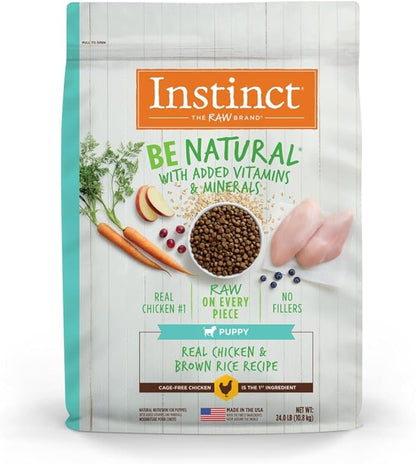 Instinct Be Natural Puppy Real Chicken & Brown Rice Recipe Natural Dry Dog Food, 24 lb. Bag
