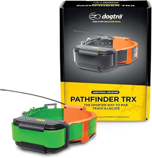 Dogtra Pathfinder TRX Additional Receiver 9-Mile 21-Dog Expandable Waterproof Smartphone GPS-Only Tracking Collar with 2-Second Update Rate, No Subscription Fee, Free Satellite Map