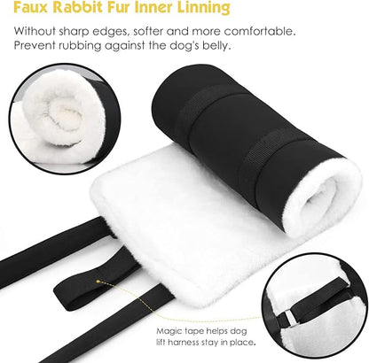 Dog Sling for Back Legs, Dog Lift Harness, Magic Tape Dog Sling for Large Dogs Hind Leg Support, Elderly Dog Lifter, Help Canie Hip Arthritis K9 Cruciate Ligament Rehabilitation (Large)