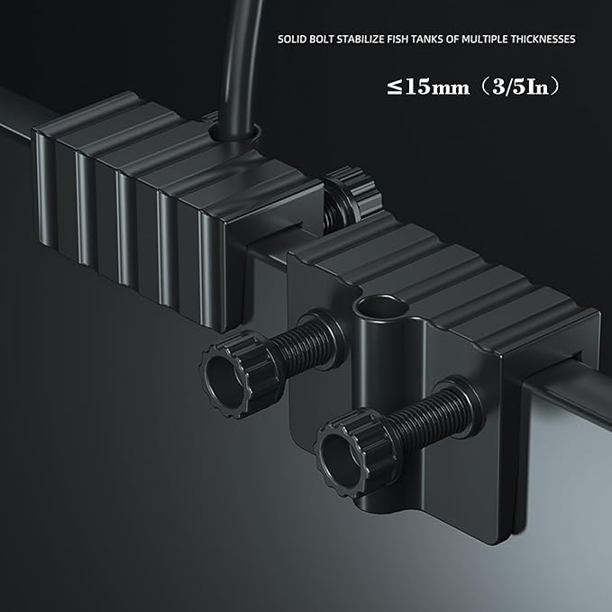 Carefree Fish Aquarium LED Light USB 5V RGBW 5730 Timmer 5~10Gal Fish Tank Clip Light 10 Brightness Levels 8W with USB Port (Include Power Adapter)