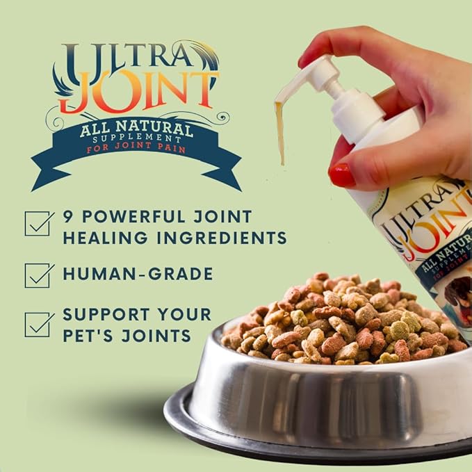 Ultra Joint - Liquid Joint Support Supplement for Dogs with Glucosamine & Chondroitin - Pain Relief from Arthritis & Inflammation (8 oz)