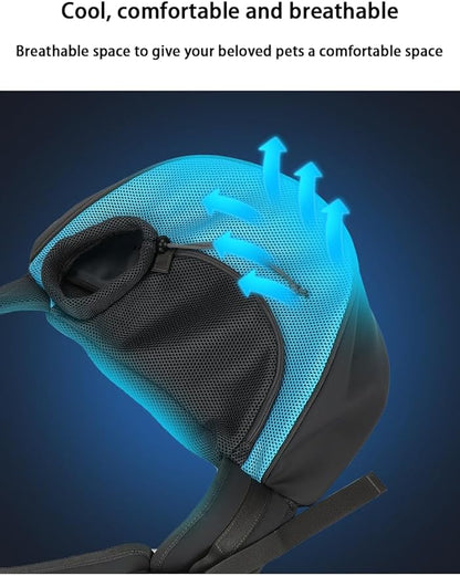 PEIFKO Pet Dog Sling Carrier Breathable Mesh Travel Safe Sling Bag Carrier for Dogs Cats (Azure, Small)