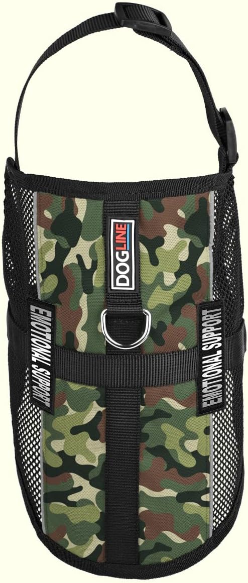 Dogline MaxAire Vest Emotional Support Removable Patch Adjustable Harness Reflective for Puppies Small Medium and Large Dogs 30 by 38 Inch Girth Green Camo