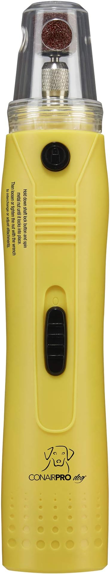 CONAIRPROPET Dog & cat Nail Grinder Cordless for Professional Grooming at-Home with LED Lights and Attachments Included