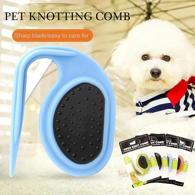 1PCS Pet Knotting Comb, 2024 New De Knotting Comb for Dog, Cat Knotting Comb, 3 In1 Multifunctional Massage Hair