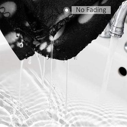 Comsmart Dog Blankets for Small Dogs, 6 Pack Puppy Blanket Cute Paw Print Pet Blanket for Dog, Puppy, Cat, Kitten, 39x35 inches, Black