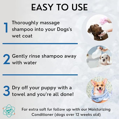 Gallon Bottle 5 in 1 Dog Shampoo for Itchy Skin - Sensitive Skin Dog Shampoo for Smelly Dogs - Dog Shampoos & Conditioners - Made in The USA