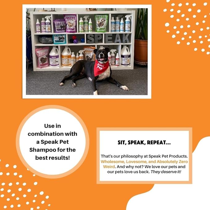 Dog Natural Cream Rinse Conditioner, Coconut Papaya Moisturizing, 17oz