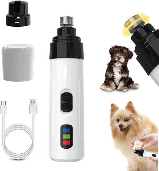 Heusom Silent Groom Pro Nail Grinder, 2025 New Heusom Dog Nail Trimmer, Rechargeable USB Charging Pet Nail Grinders for Dog, Electric Dog Nail Clippers, Pet Paws Grooming Smoothing Tool (1 Set)