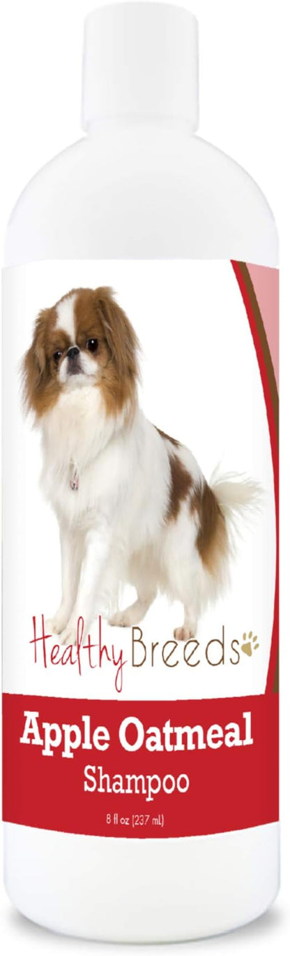 Healthy Breeds Japanese Chin Apple Oatmeal Dog Shampoo - All Natural, Tearless & Hypoallergenic Cleanser & Conditioner - Best for Dry, Itchy or Irritated Skin - 8 oz