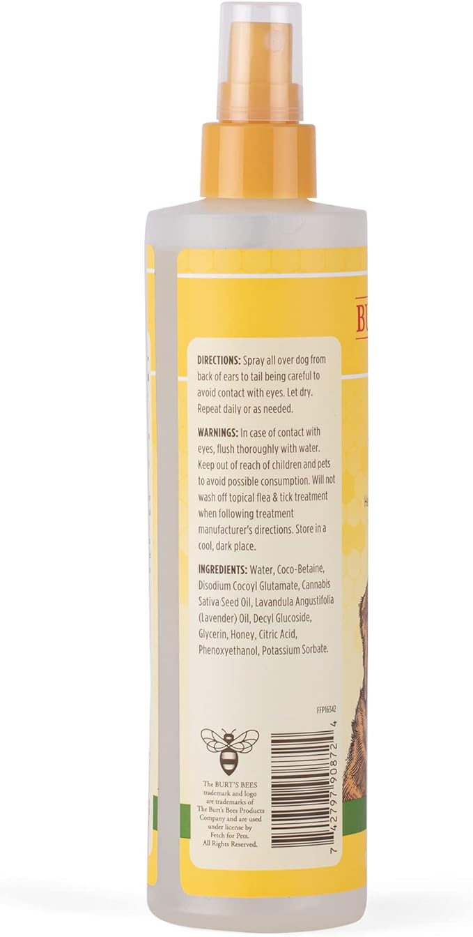 Burt's Bees for Pets Calming Spray with Hemp, 99.7% Natural Origin Formulas, Spray for Calming Dogs, Dog Anxiety Relief Spray, Calming Care for Dogs 10oz