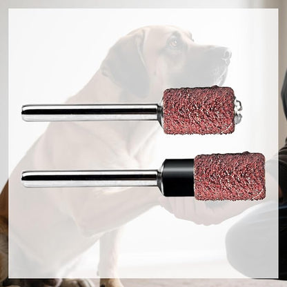 22-Pack Pet Nail Grinder Replacement Kit - 60 & 100 Grit Sanding Bands for Dogs & Cats - Black Grinding Drums Claw Care, Compatible with All Major Pet Grinders (1/4 Inch)