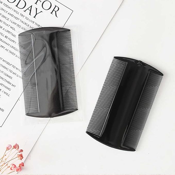 20 Pcs Plastic Pet Combs Double Sided Fine Tooth Hair Combs Pet Hair Grooming Combs for Short Hair of Pets or Humans (Assorted Colors)