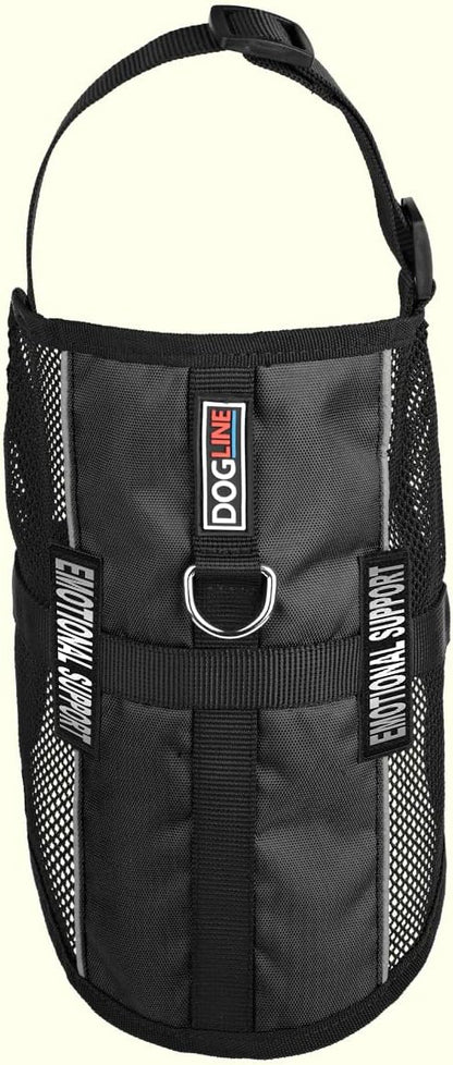 Dogline 22"-29" MaxAire Mesh Vest for Dogs and 2 Removable Emotional Support Patches, Large, Black