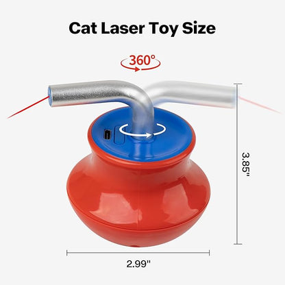 Pet Prime Cat Stimulation Toys for Indoor Cats Automatic 360° Random Rotation Cat Laser Toy Rechargeable Interactive Cat Toy for Bored Indoor