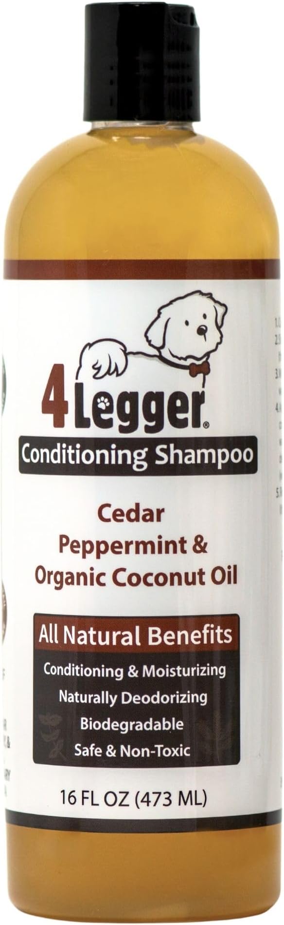 Organic Dog Shampoo and Conditioner USDA Certified - All Natural Concentrated Cedar Dog Shampoo with Peppermint, and Eucalyptus - Dog Shampoo for Itchy Skin - Dog Shampoo for Smelly Dogs 16 oz