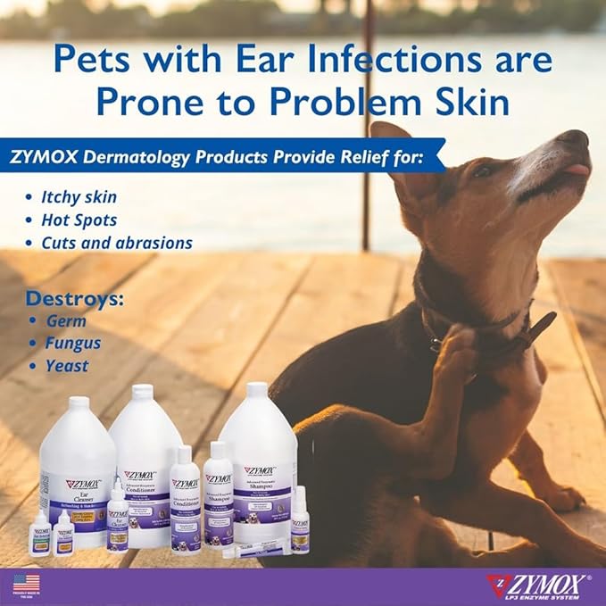 ZYMOX Advanced Enzymatic Shampoo, 1 gal. - for Pets & Animals of All Ages: Cleans, Refreshes, Hydrates & Nourishes Dry Skin & Coat