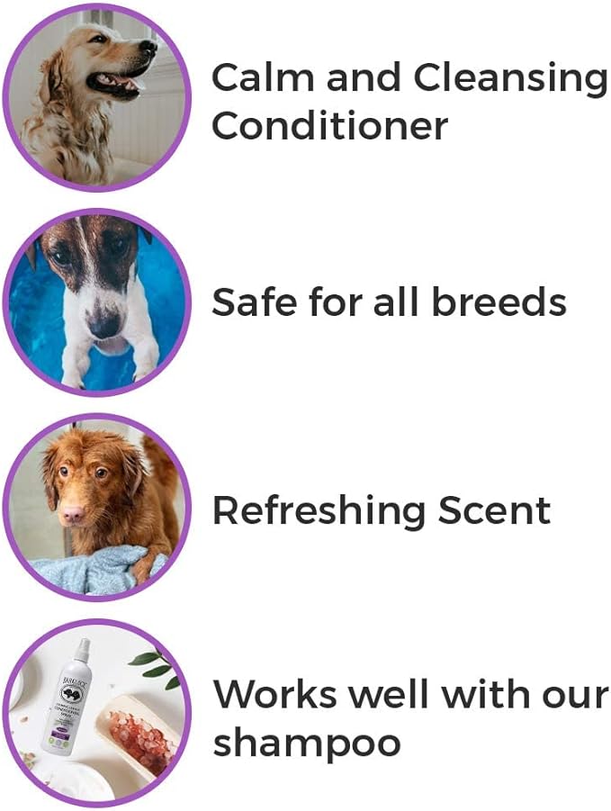 Calming Conditioner, Lavender, 16 fl oz - Grooming Essentials For A Quality Coat - No Parabens, No Phthalates, No Sulfates, No DEA & PEG, Naturally Derived, Vegan