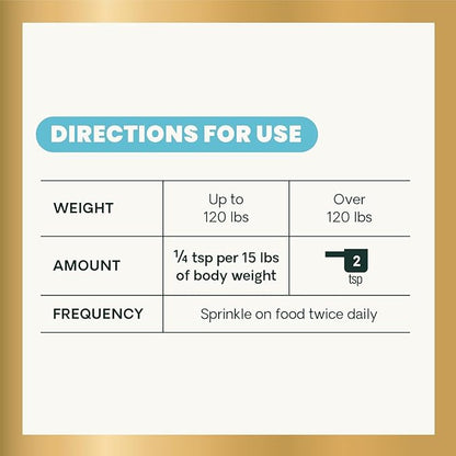 VetriScience Healthy Mouth Dog Dental Powder, Perio Support Clinically Tested Dental Powder for Dogs and Cats, Freshen Breath, Control Plaque & Tartar, Oral Health, 2 Pack