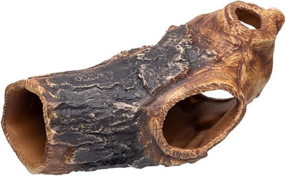 Plecoceramics Aquarium Cave - Ceramic Betta Fish Tank Decor - Natural Aquarium Decor - Large Reptile Hide - Fish cave Hideout - Snake Hide - Cave for Cichlids and plecos (Tree Lodge)